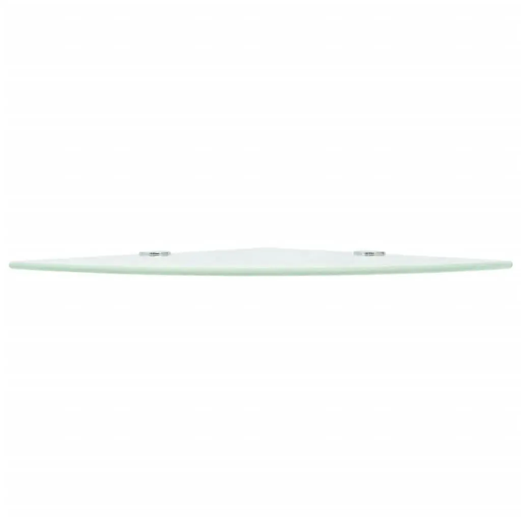 Corner Shelf with Chrome Supports Glass White 25x25 cm 243858