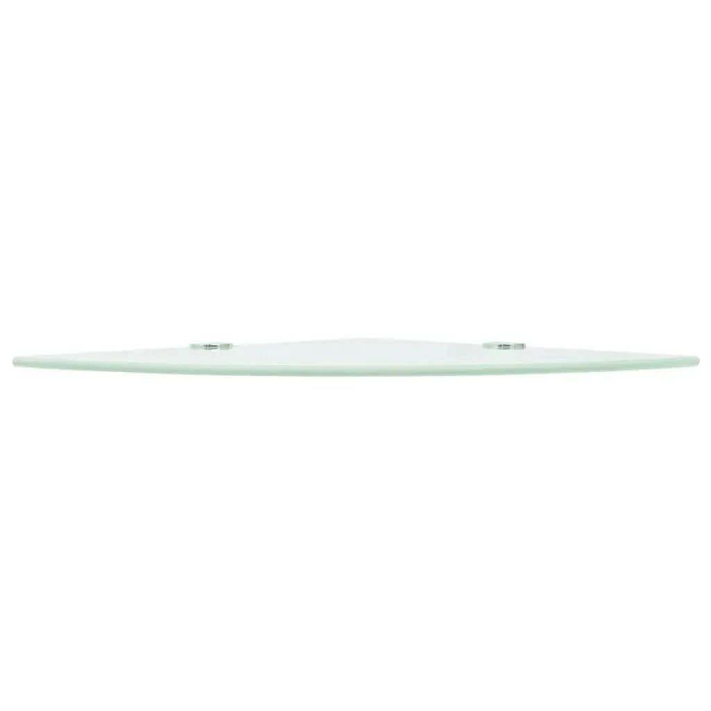 Corner Shelf with Chrome Supports Glass White 35x35 cm 243859