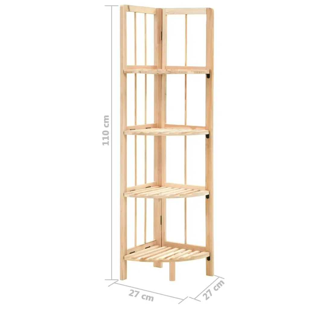 Corner Shelf Cedar Wood 27x27x110 cm 246435