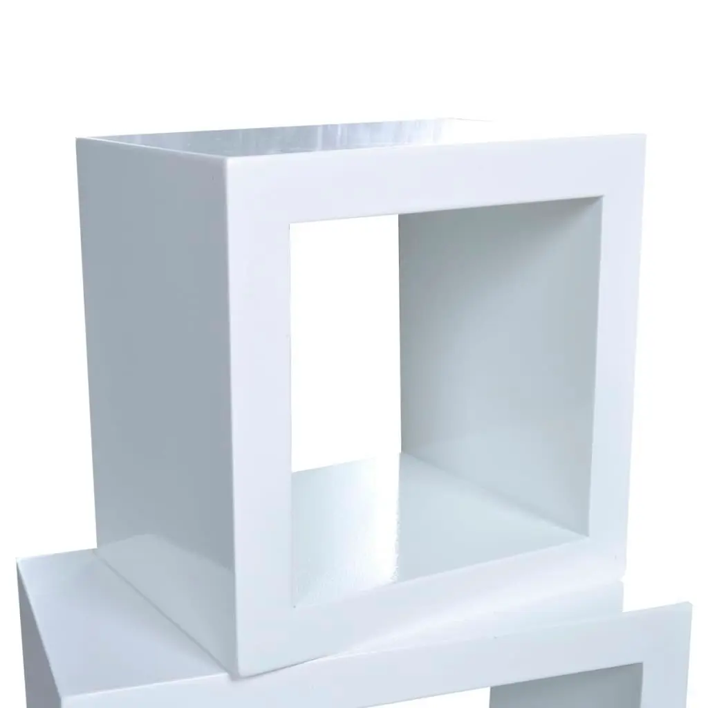 Cube shelf set of 3 white 240347