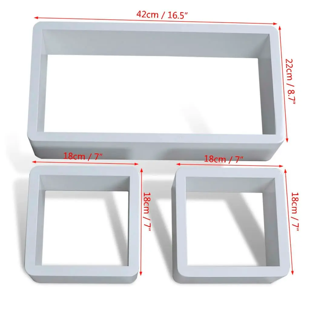 Cuboid shelf set of 3 240346