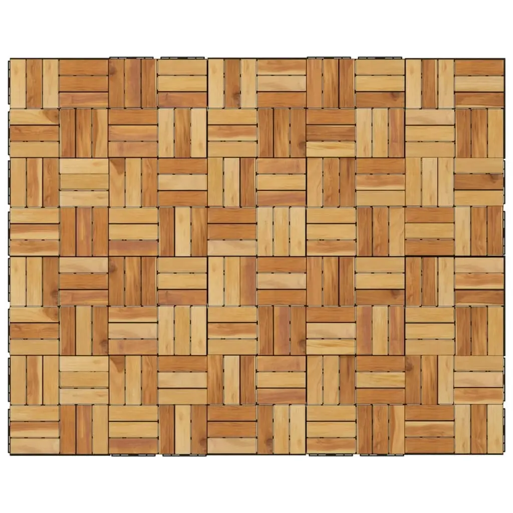 Decking Tiles 20 pcs 30x30 cm Solid Wood Teak 3152104