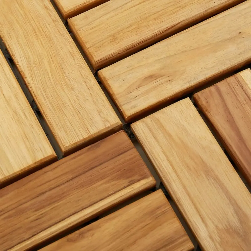 Decking Tiles 20 pcs 30x30 cm Solid Wood Teak 3152104