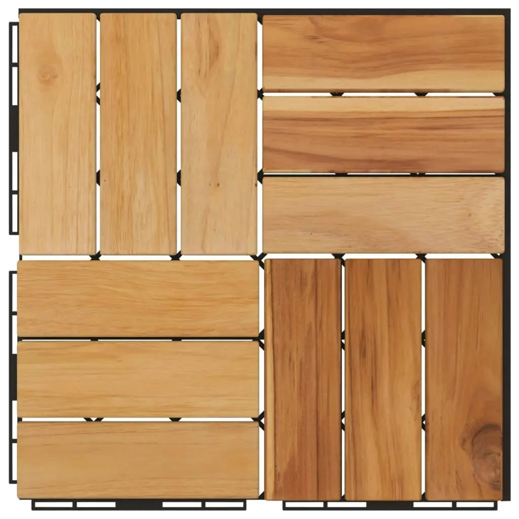 Decking Tiles 20 pcs 30x30 cm Solid Wood Teak 3152104