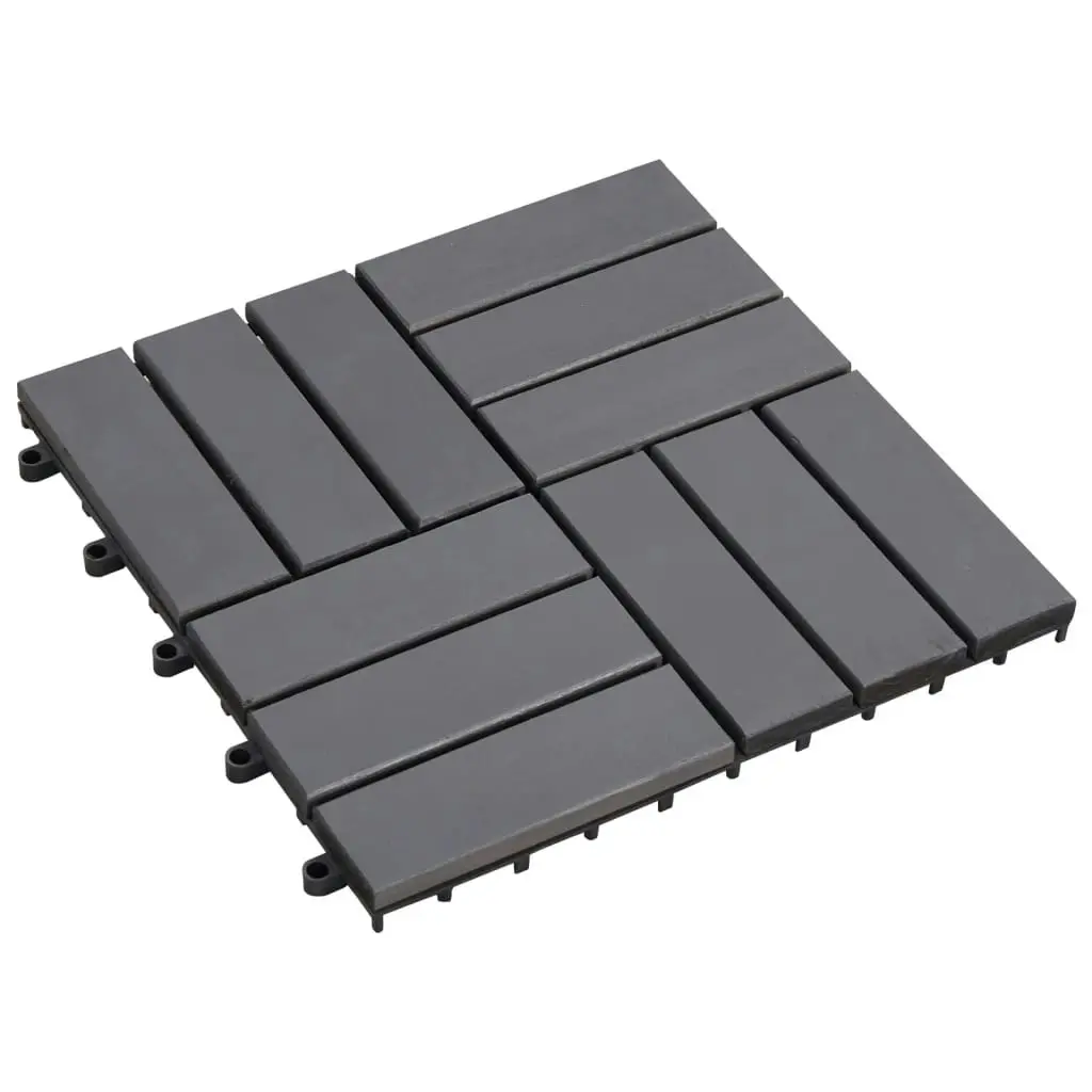 Decking Tiles 30 pcs Grey Wash 30x30 cm Solid Acacia Wood 3054435