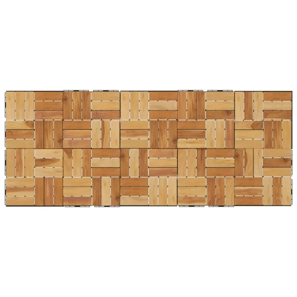 Decking Tiles 10 pcs 30x30 cm Solid Wood Teak 319982