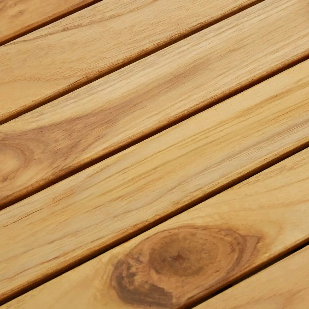 Decking Tiles 10 pcs 30x30 cm Solid Wood Teak Vertical Pattern 319981