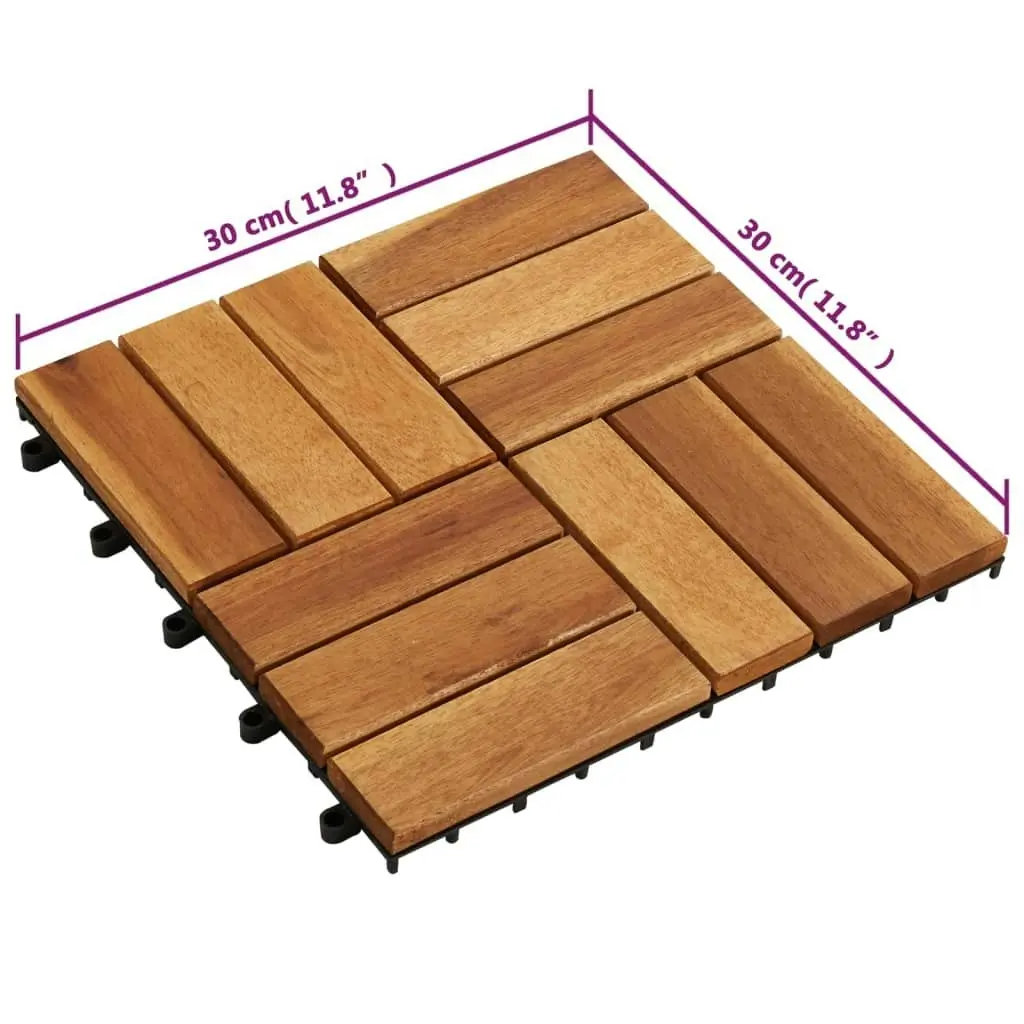 Decking Tiles 30 x 30 cm Acacia Set of 20 271792