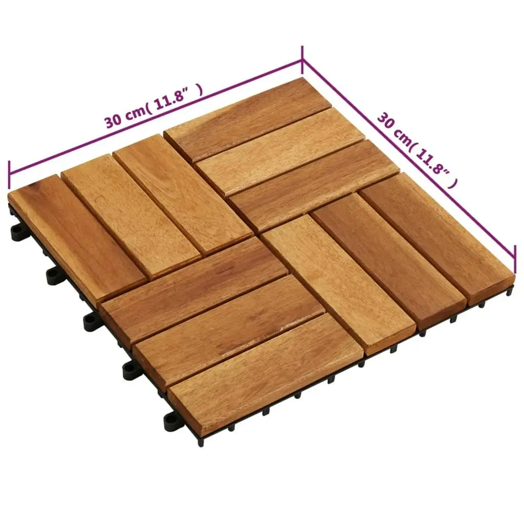 Decking Tiles 30 x 30 cm Acacia Set of 30 271793