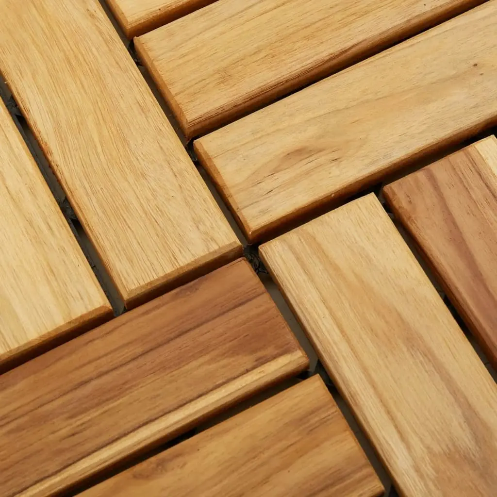 Decking Tiles 30 pcs 30x30 cm Solid Wood Teak 3152105