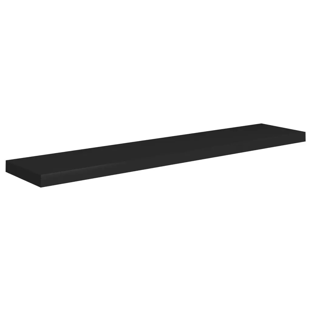 Floating Wall Shelves 2 pcs Black 120x23.5x3.8 cm MDF 323842