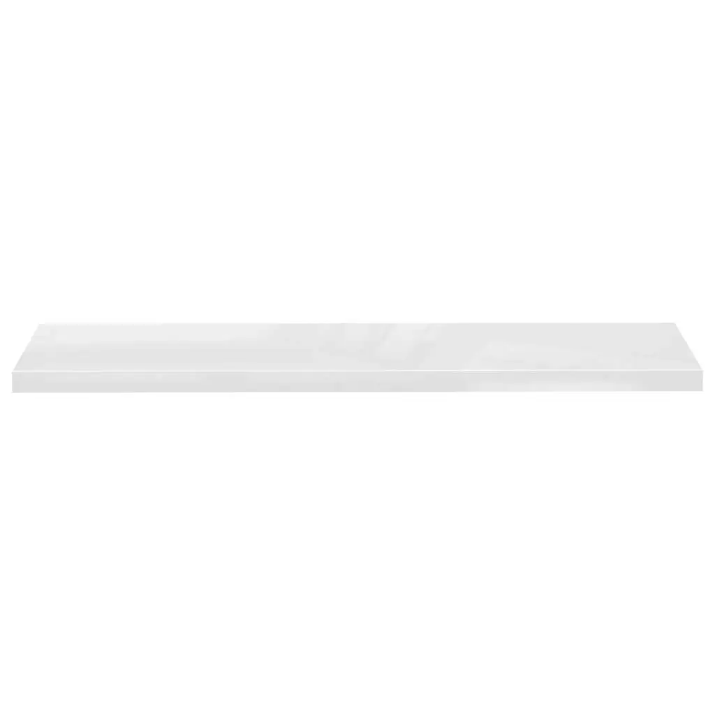 Floating Wall Shelf High Gloss White 120x23.5x3.8 cm MDF 323757