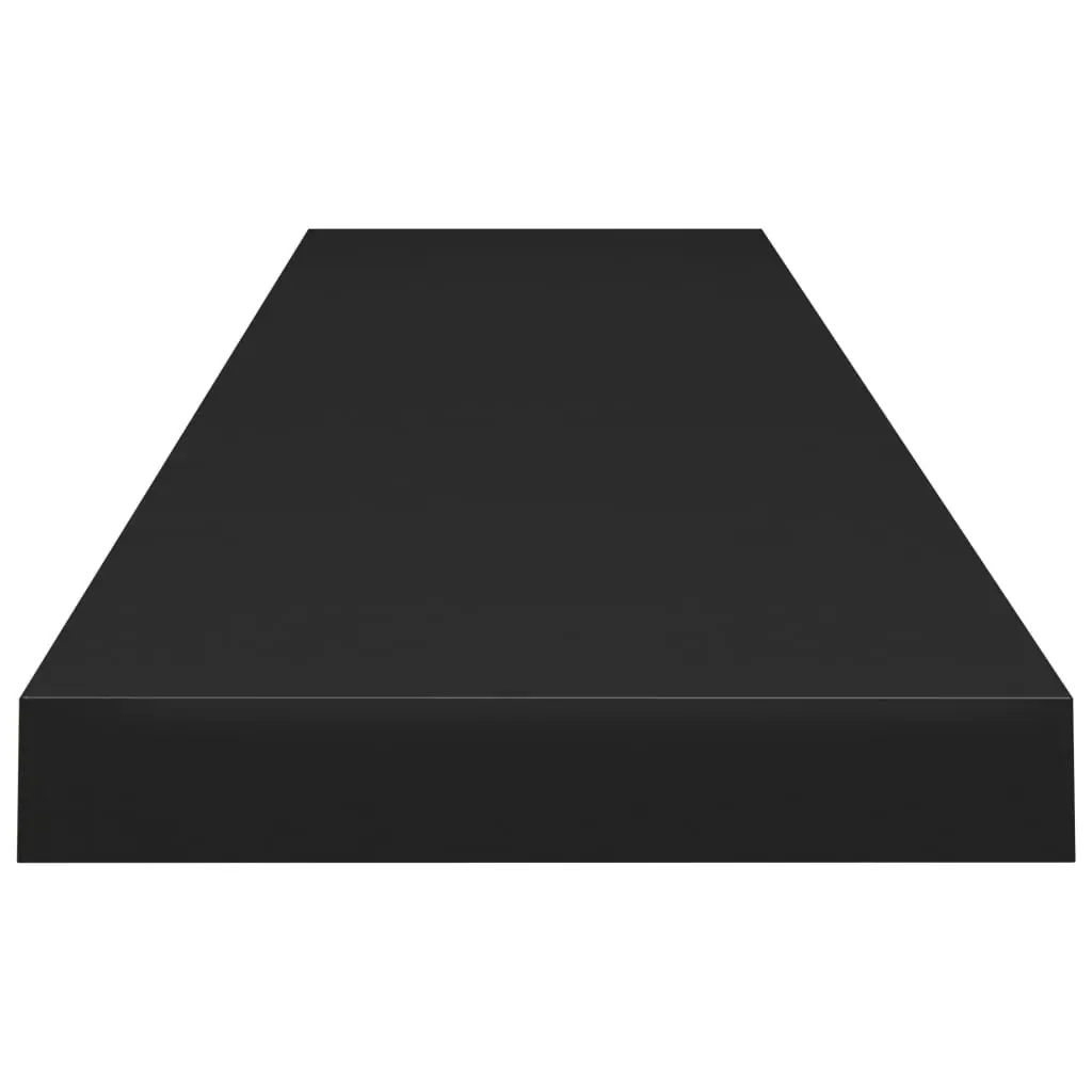 Floating Wall Shelf Black 120x23.5x3.8 cm MDF 323841