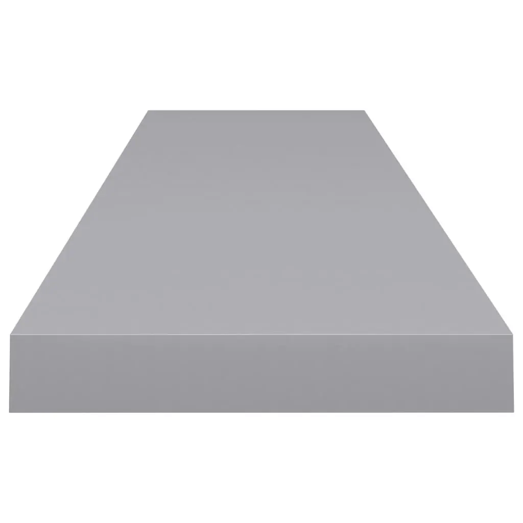 Floating Wall Shelf Grey 120x23.5x3.8 cm MDF 323862