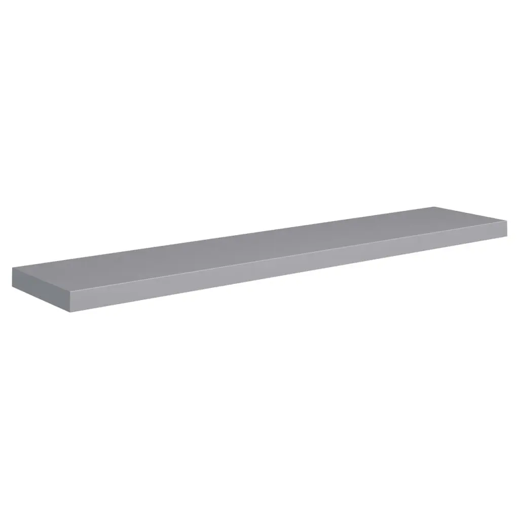 Floating Wall Shelves 2 pcs Grey 120x23.5x3.8 cm MDF 323863