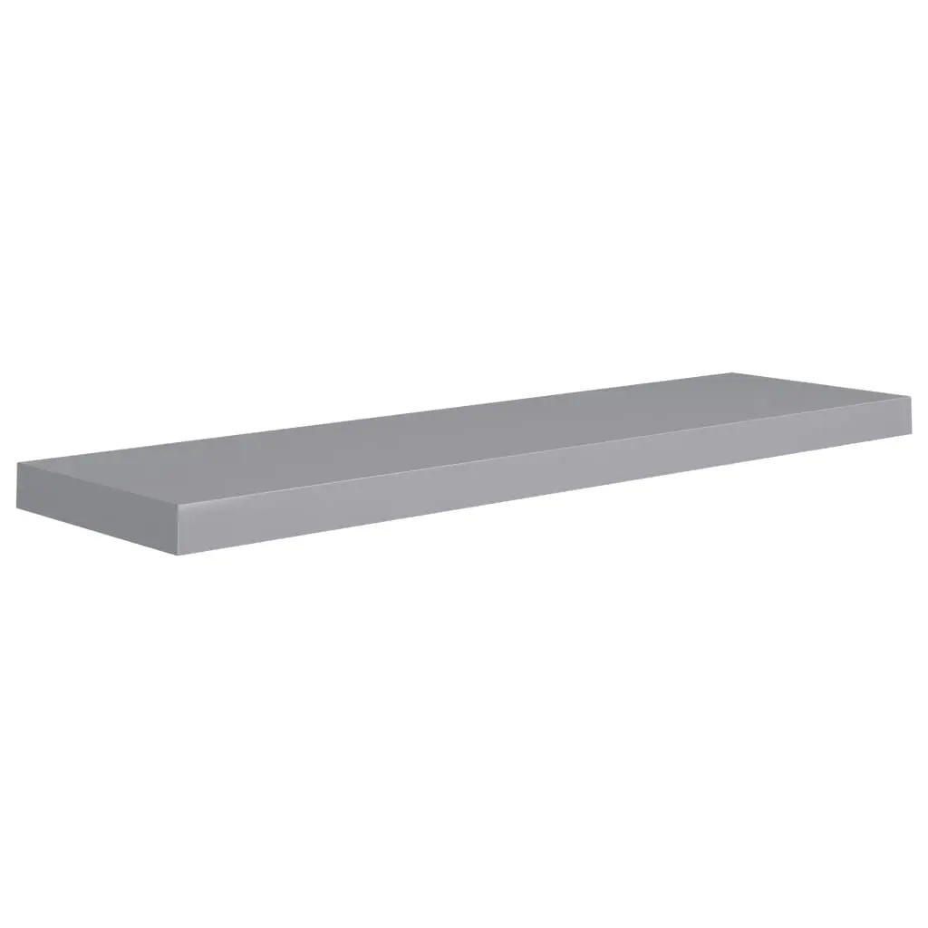 Floating Wall Shelves 2 pcs Grey 90x23.5x3.8 cm MDF 323860