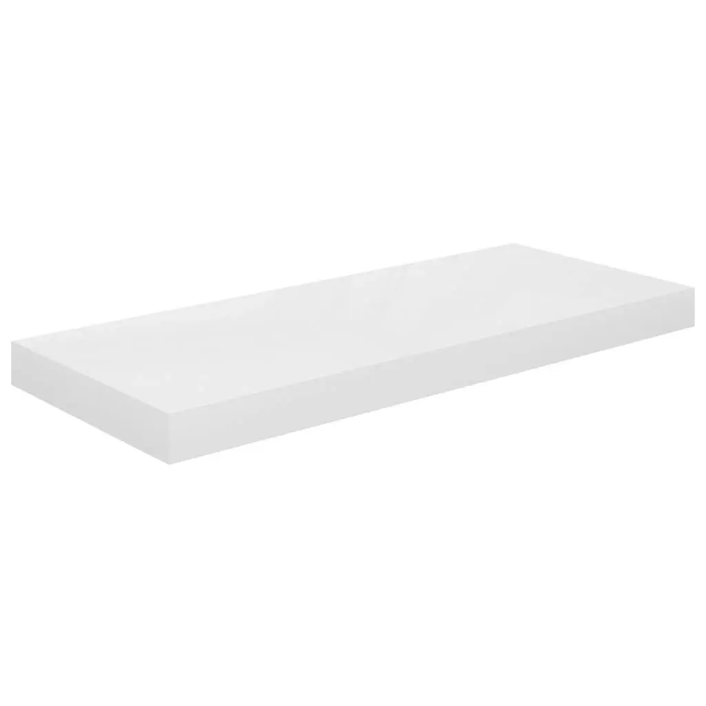 Floating Wall Shelves 4 pcs High Gloss White 60x23.5x3.8 cm MDF 323750