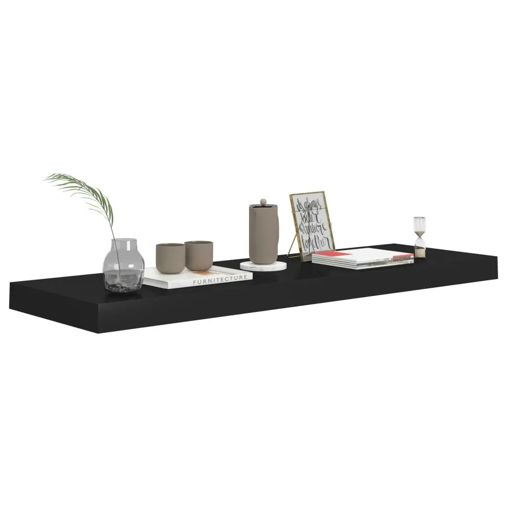 Floating Wall Shelves 2 pcs Black 80x23.5x3.8 cm MDF 323836