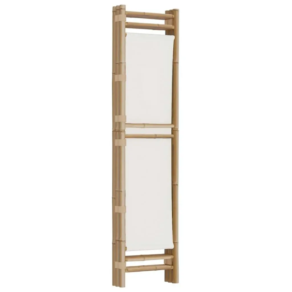 Folding 3-Panel Room Divider 120 cm Bamboo and Canvas 350623