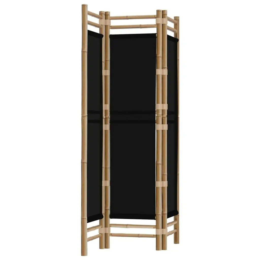 Folding 3-Panel Room Divider 120 cm Bamboo and Canvas 350627