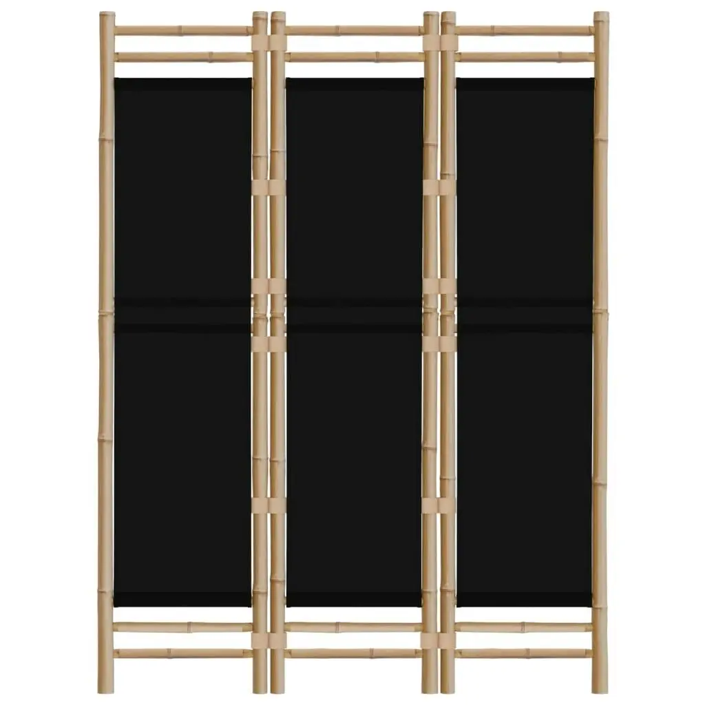 Folding 3-Panel Room Divider 120 cm Bamboo and Canvas 350627