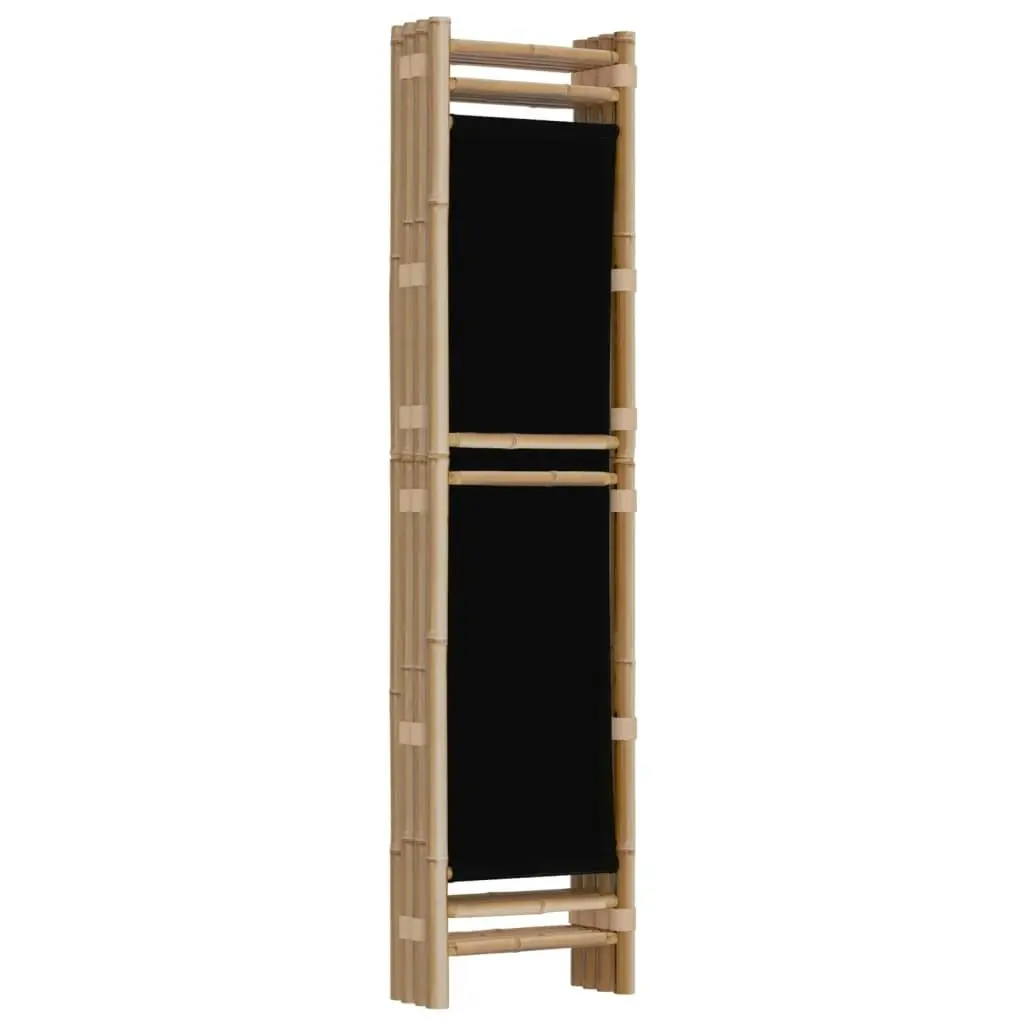 Folding 4-Panel Room Divider 160 cm Bamboo and Canvas 350628