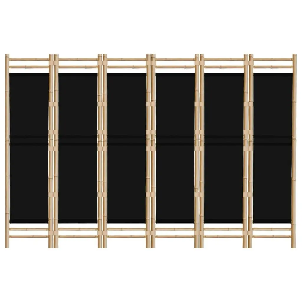 Folding 6-Panel Room Divider 240 cm Bamboo and Canvas 350630