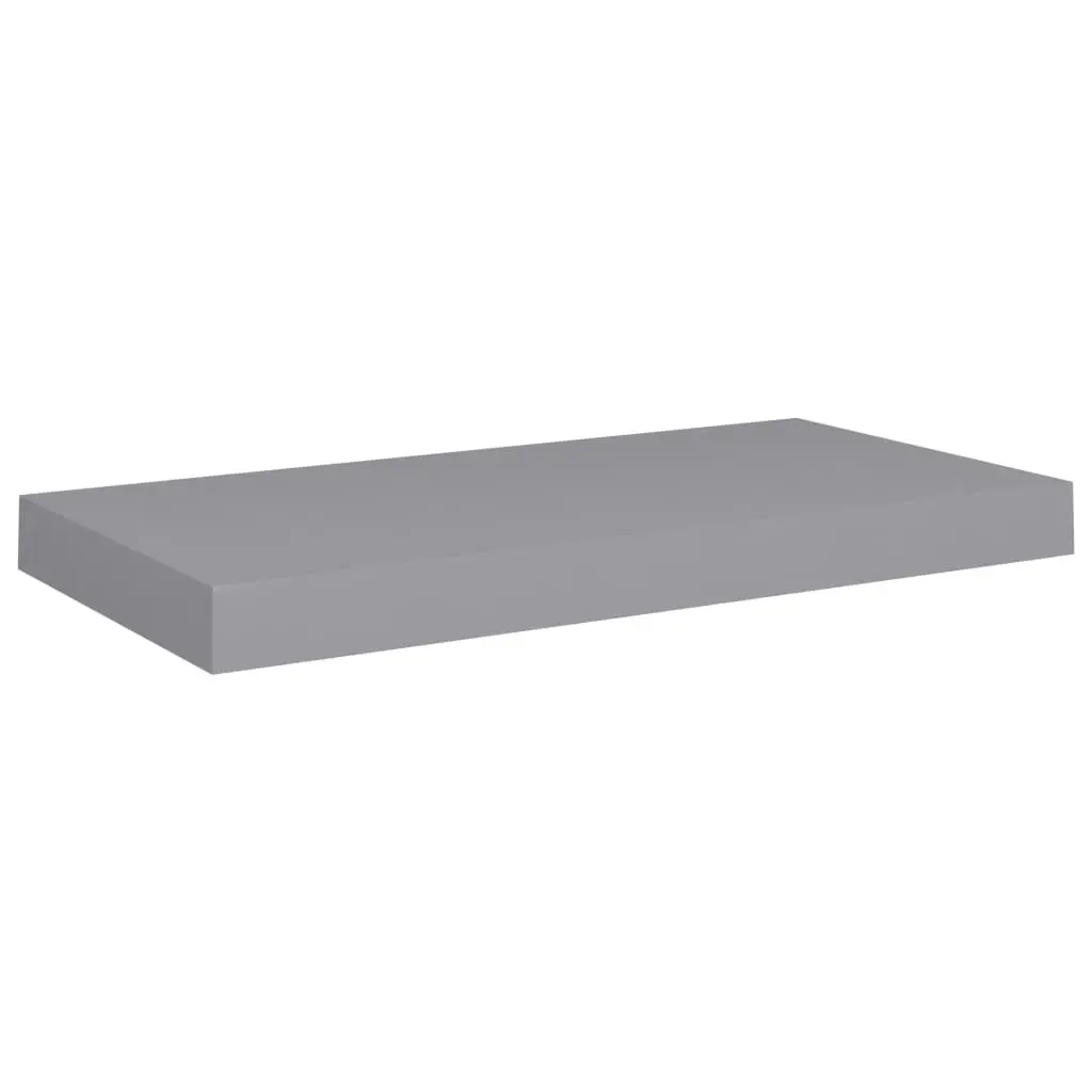 Floating Wall Shelves 2 pcs Grey 50x23x3.8 cm MDF 323851