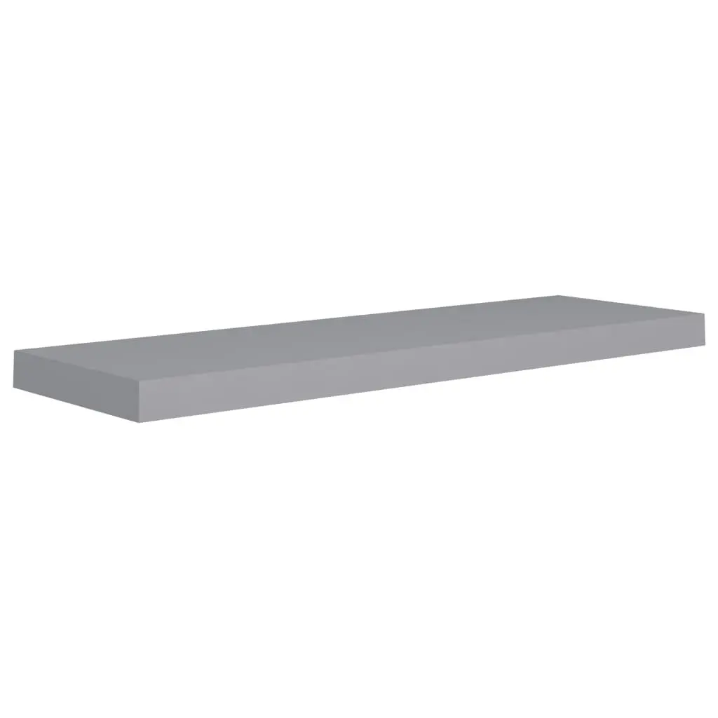 Floating Wall Shelves 2 pcs Grey 80x23.5x3.8 cm MDF 323857