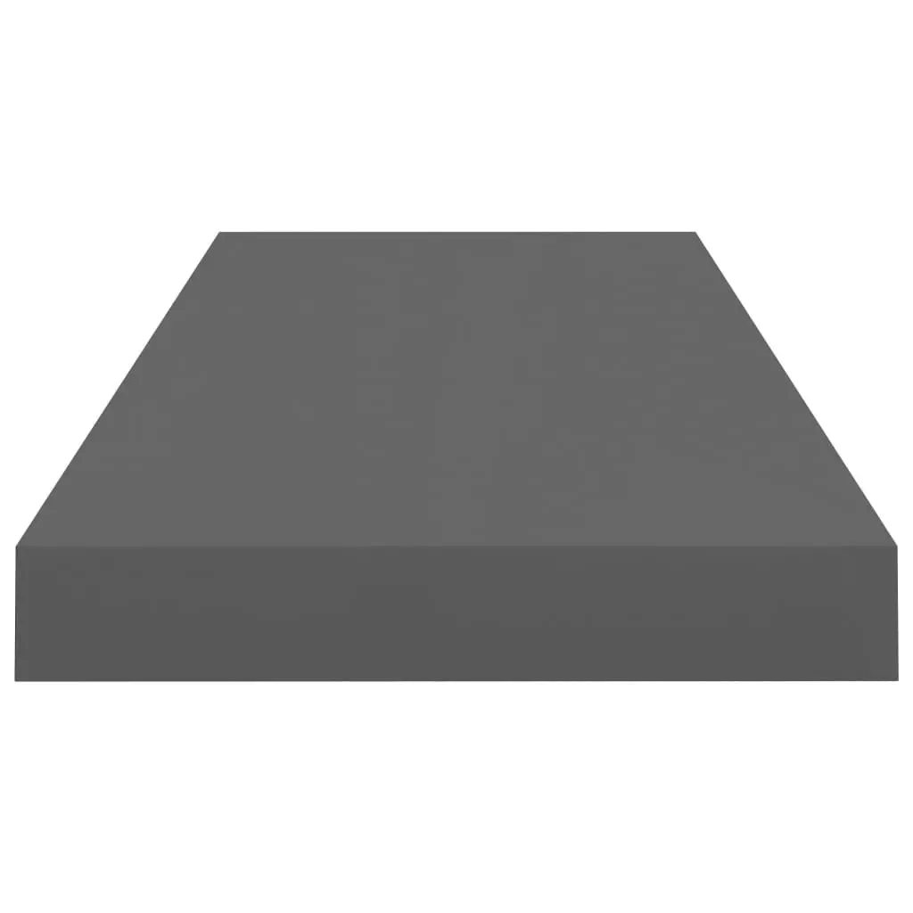 Floating Wall Shelf High Gloss Grey 60x23.5x3.8 cm MDF 323790