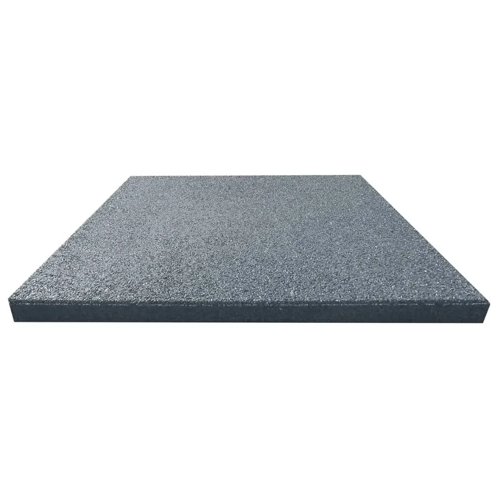 Fall Protection Tiles 6 pcs Rubber 50x50x3 cm Grey 93439