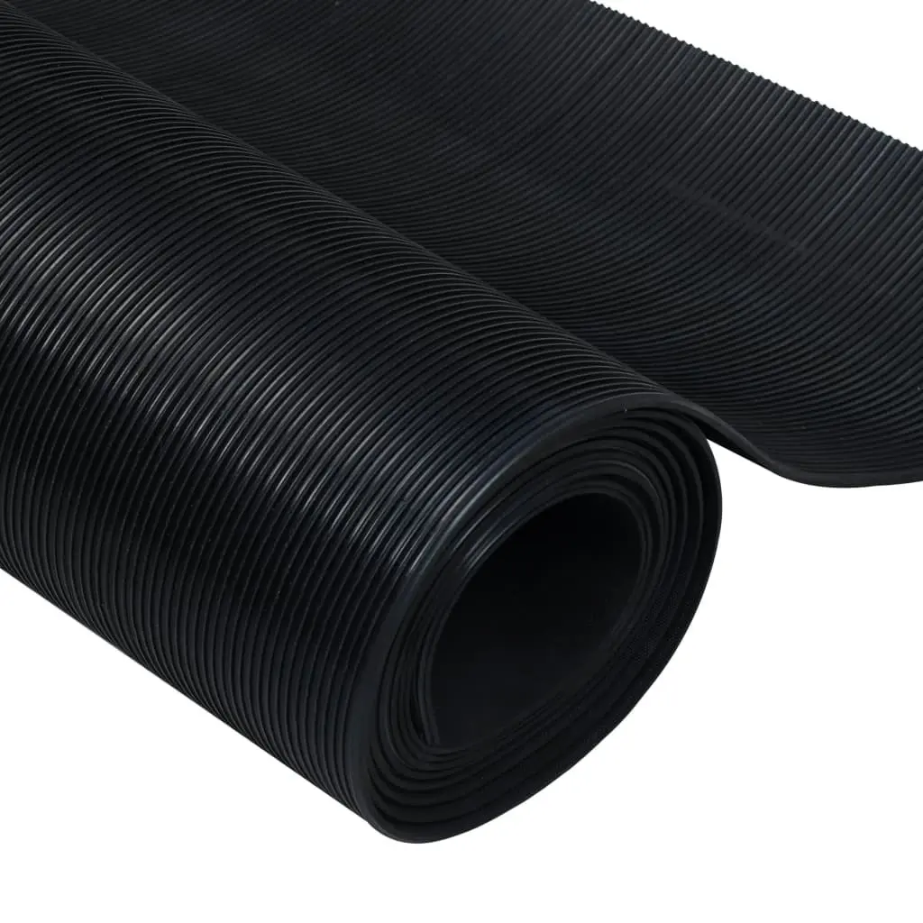 Floor Mat Anti-Slip Rubber 1.5x4 m 3 mm Fine Rib 143952