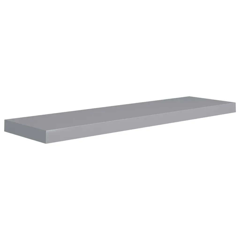 Floating Wall Shelves 4 pcs Grey 90x23.5x3.8 cm MDF 323861