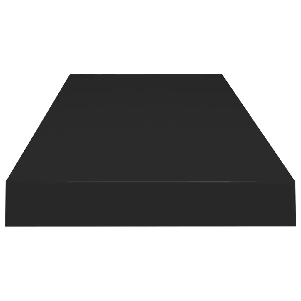 Floating Wall Shelf Black 80x23.5x3.8 cm MDF 323835