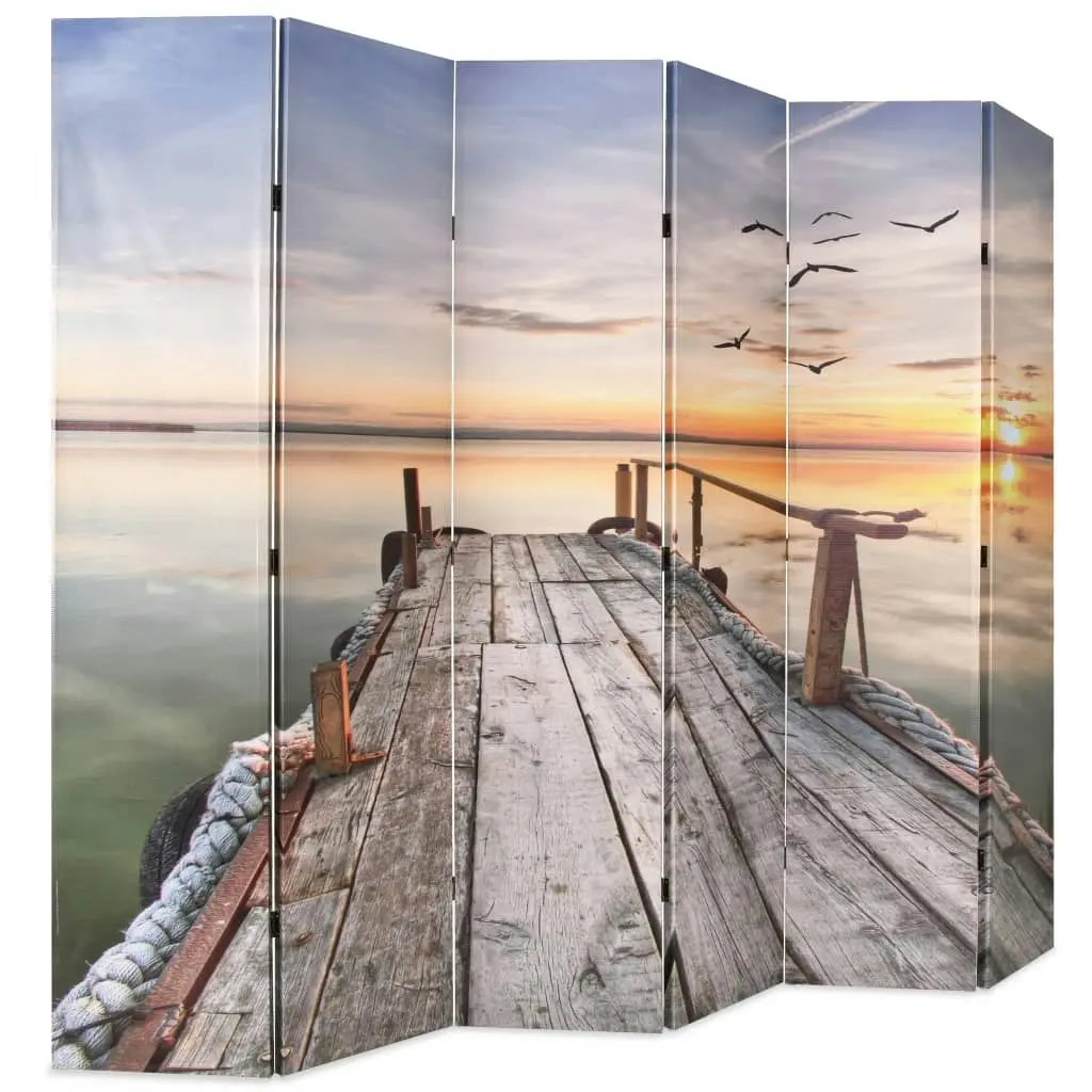 Folding Room Divider 228x170 cm Lake 245884