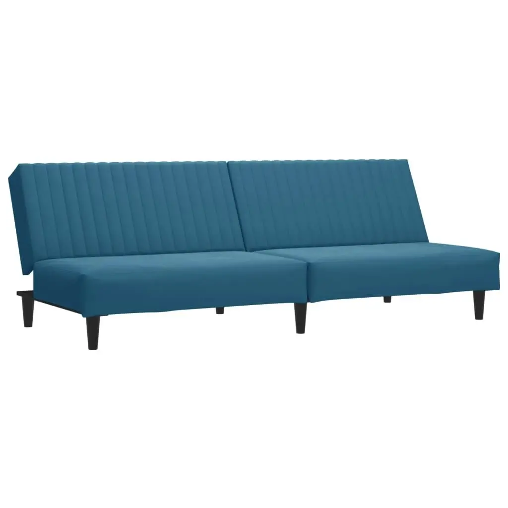 2 Piece Sofa Set Blue Velvet 3216273