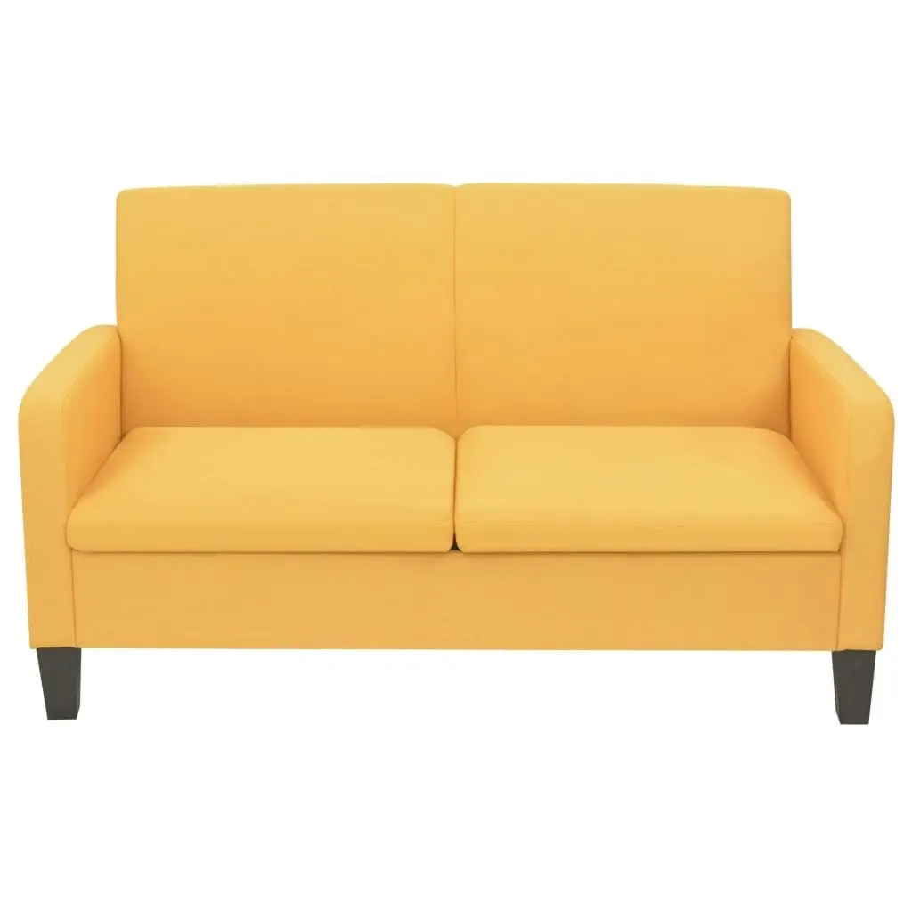 2-Seater Sofa 135x65x76 cm Yellow 244710