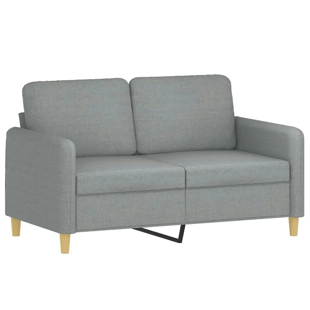 2 Piece Sofa Set with Cushions Light Grey Fabric 3202118