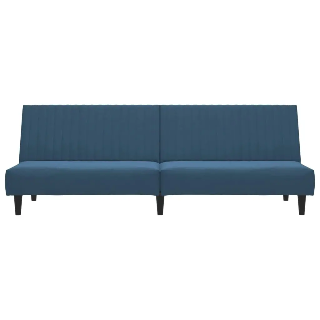 2-Seater Sofa Bed Blue Velvet 337638