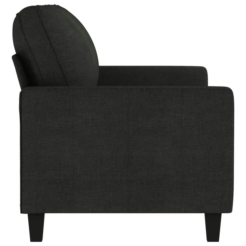 2-Seater Sofa Black 140 cm Fabric 359167