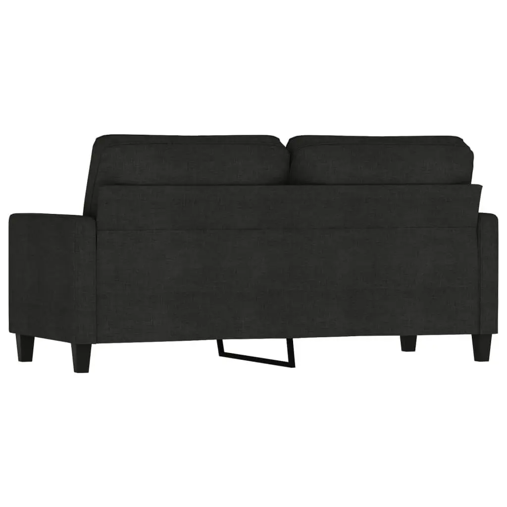 2-Seater Sofa Black 140 cm Fabric 359167