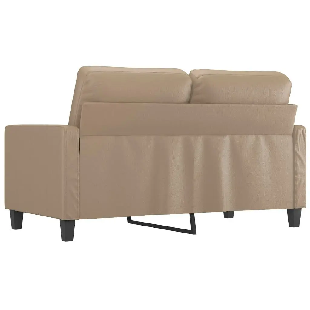 2-Seater Sofa Cappuccino 120 cm Faux Leather 359136