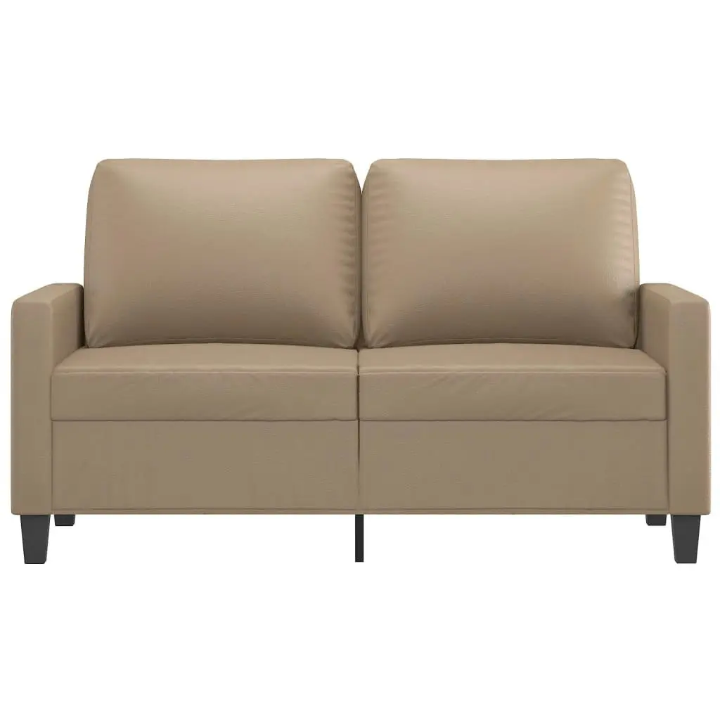 2-Seater Sofa Cappuccino 120 cm Faux Leather 359136