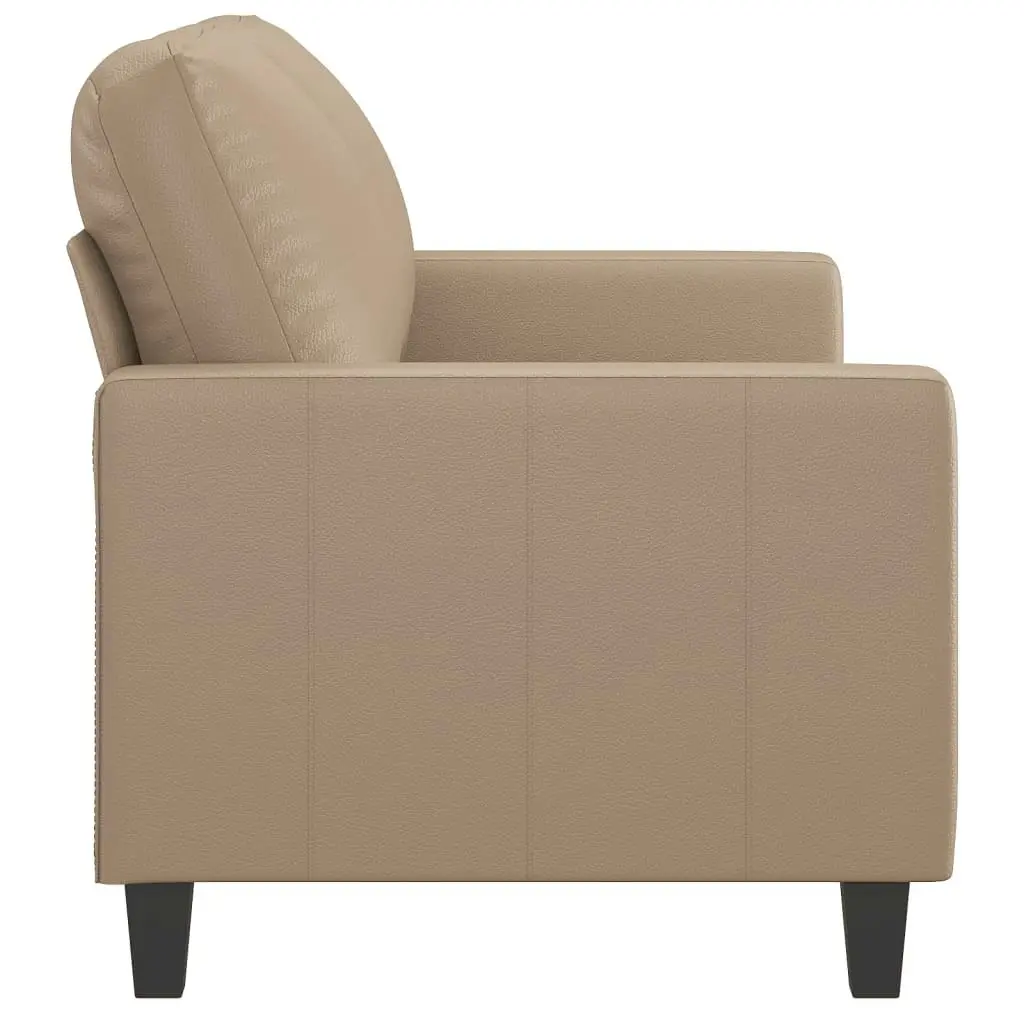 2-Seater Sofa Cappuccino 120 cm Faux Leather 359136