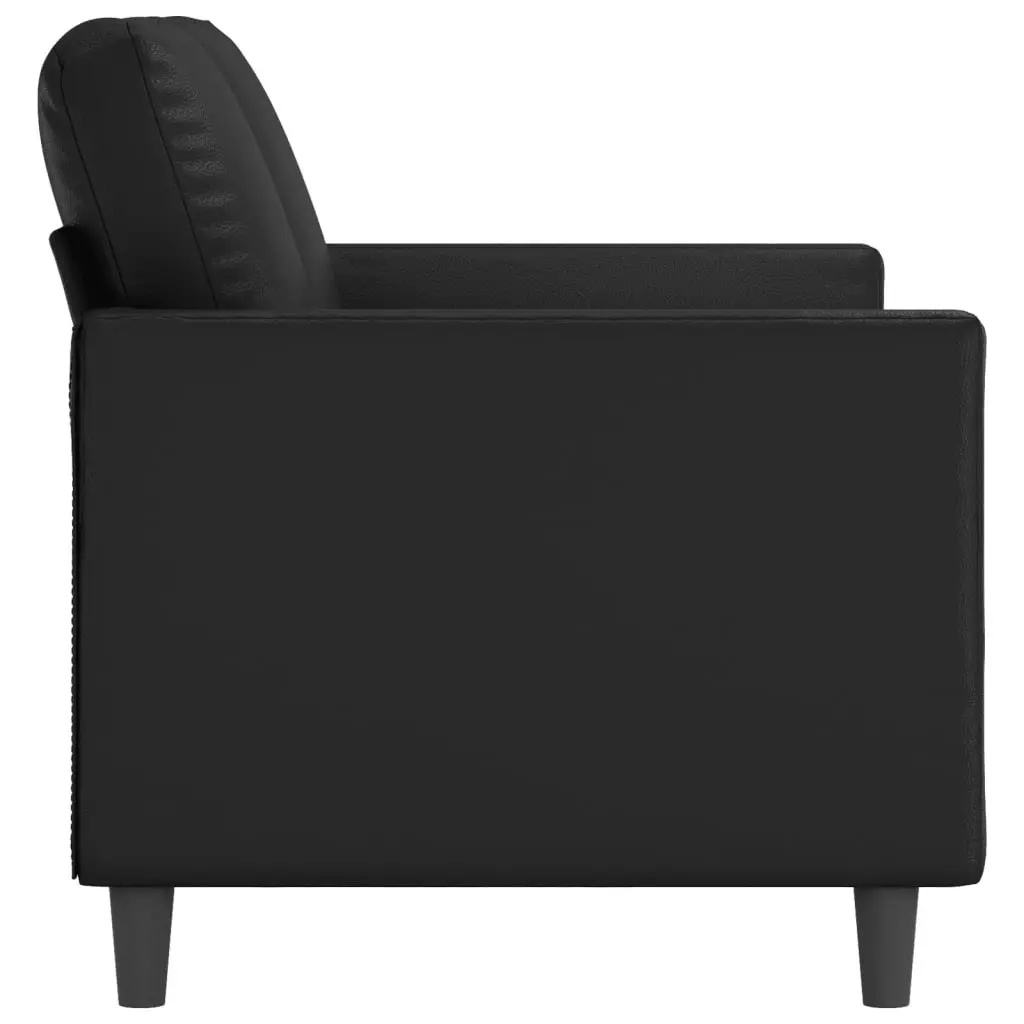 2-Seater Sofa Black 120 cm Faux Leather 359328