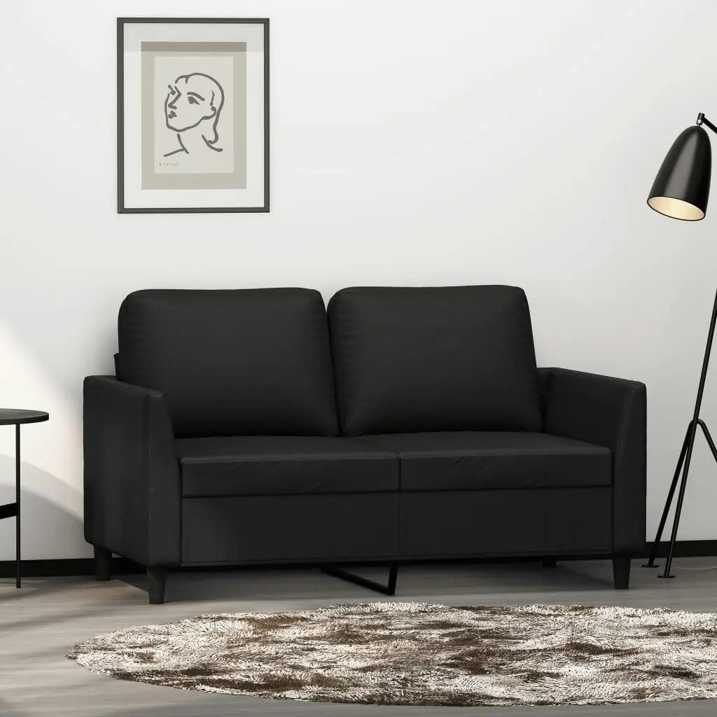 2-Seater Sofa Black 120 cm Faux Leather 359328