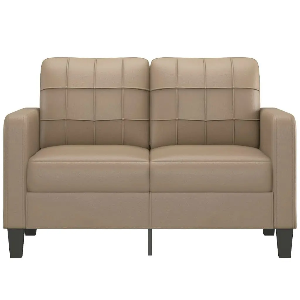 2-Seater Sofa Cappuccino 120 cm Faux Leather 359116