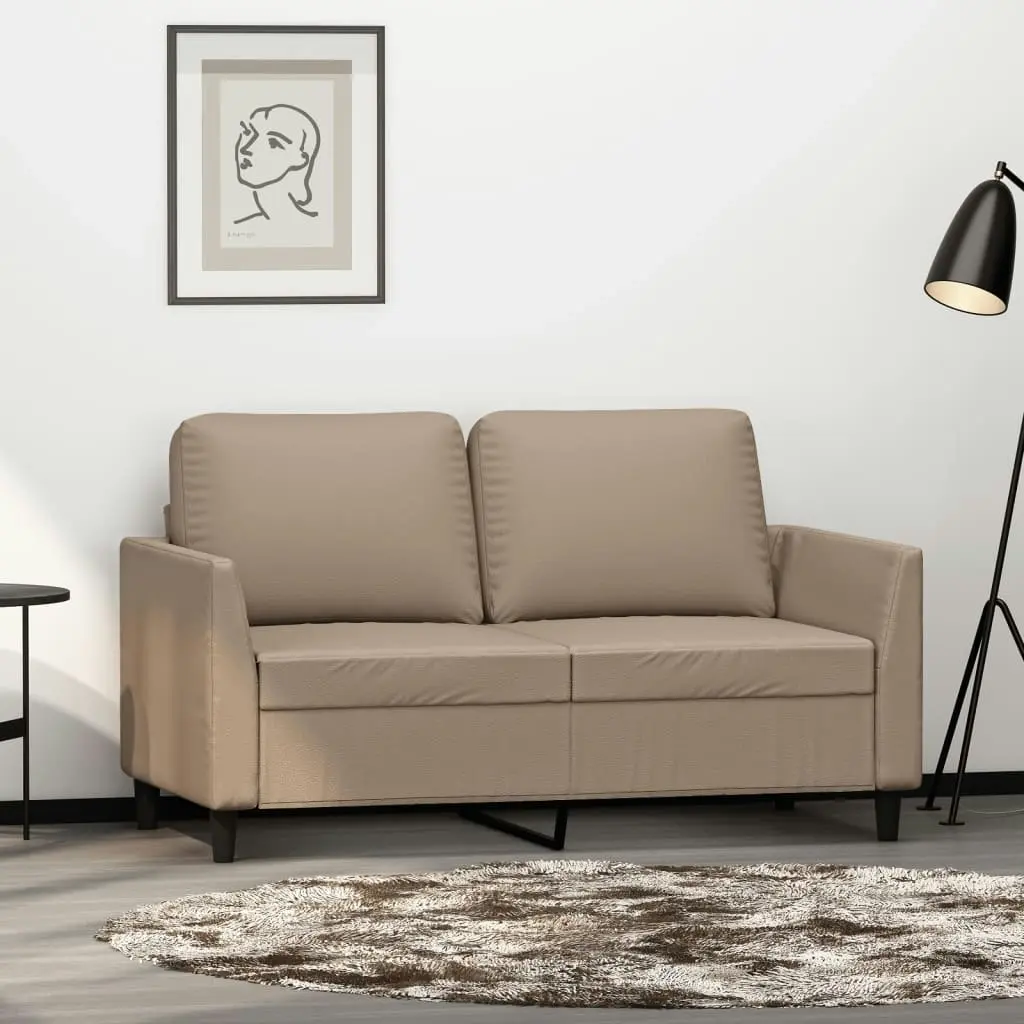 2-Seater Sofa Cappuccino 120 cm Faux Leather 359332