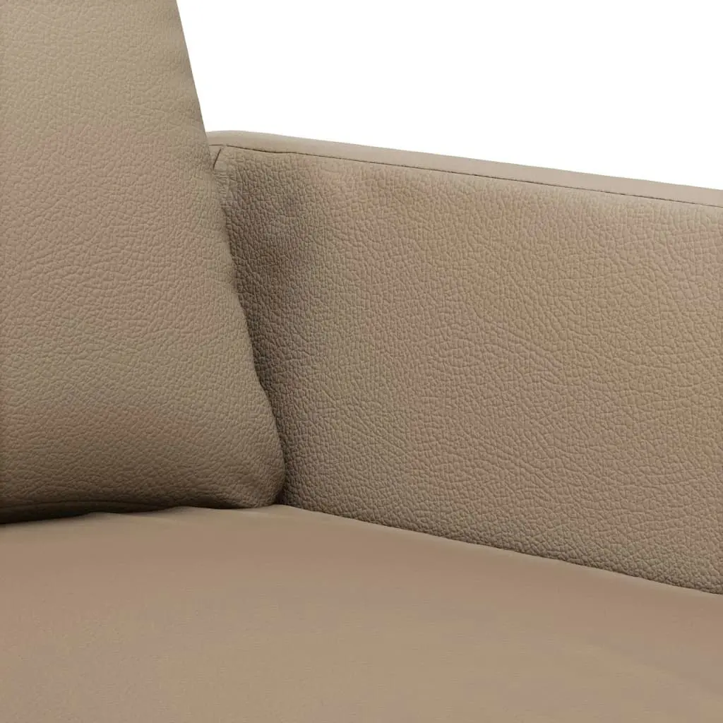 2-Seater Sofa Cappuccino 120 cm Faux Leather 359332