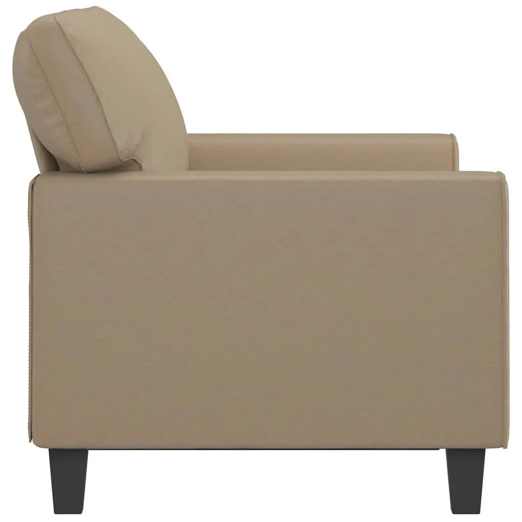 2-Seater Sofa Cappuccino 120 cm Faux Leather 359416